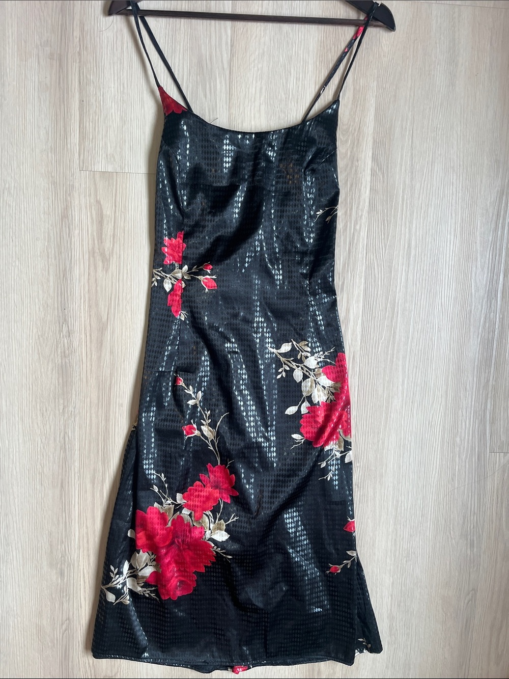 Two Roads Vintage 90’s/Y2K Fairy Whimsigoth Black Slip Dress Midi